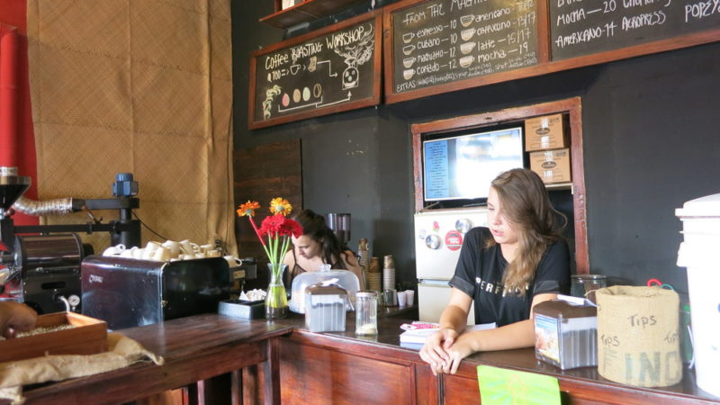 GuatJava Coffee Shop and Roastery in Antigua, Guatemala.